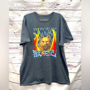 SEGA GENESIS Graphic Wolf Master System T-Shirt in Dark Gray Size XL